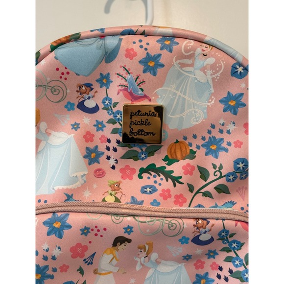 Petunia Pickle Bottom Disney Baby Cinderella Mini Backpack Pink Vegan Leather - Picture 4 of 10